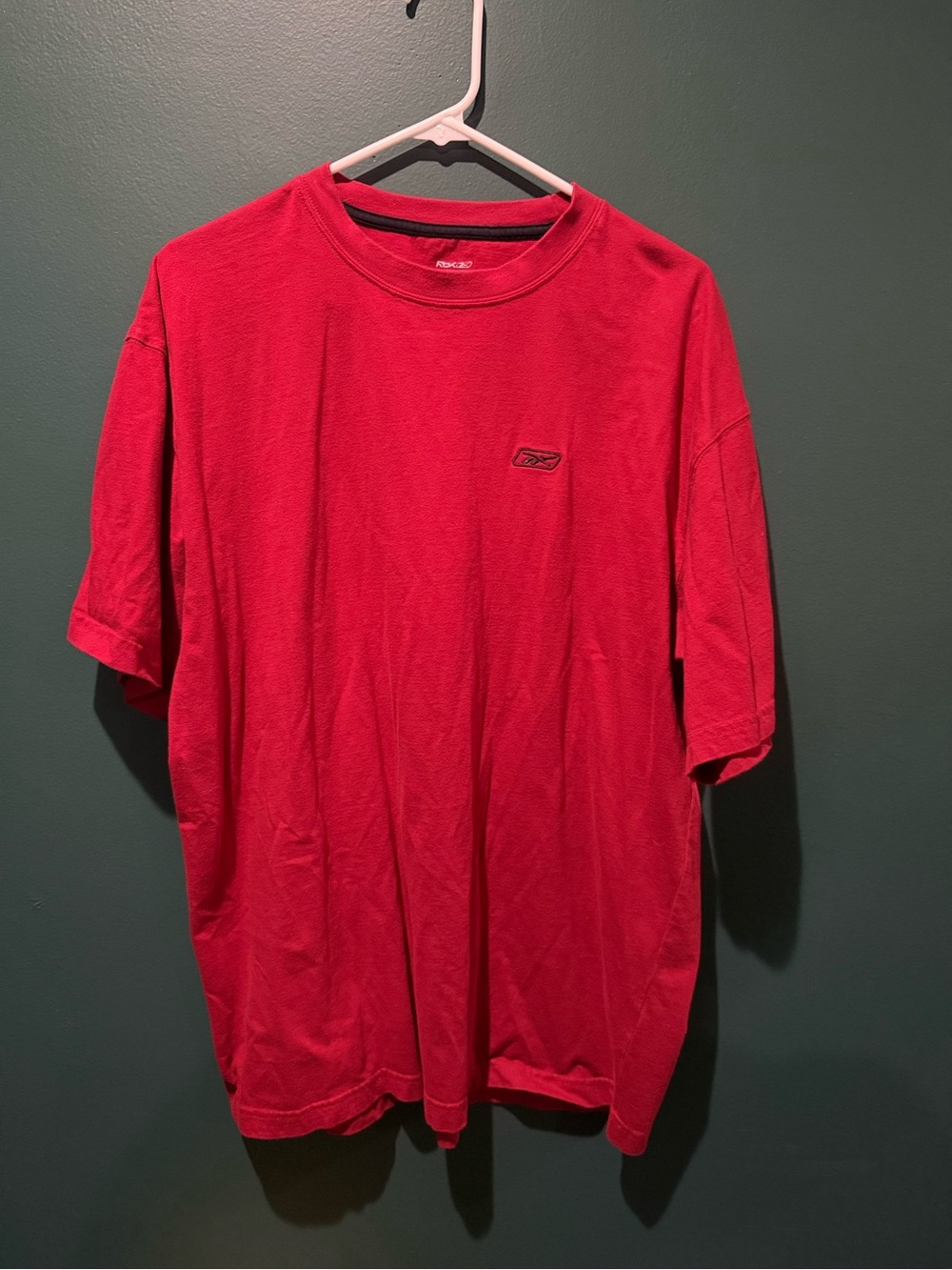 Reebok Red Short Sleeve Crew Tee with Small Logo